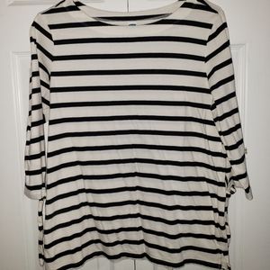 Old Navy Black and White Stripe Top